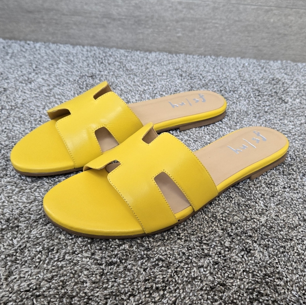 French Sole Alibi Yellow Slide Sandals FS/NY NEW size 10